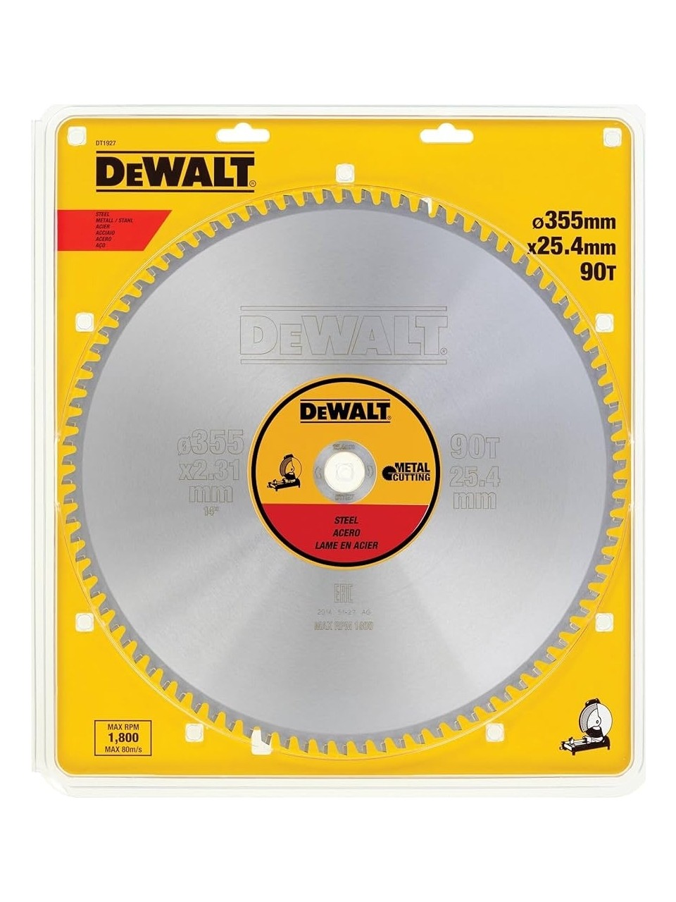 Dewalt DT1927 355*25.4MM Profil Kesme Bıçağı 90 Diş