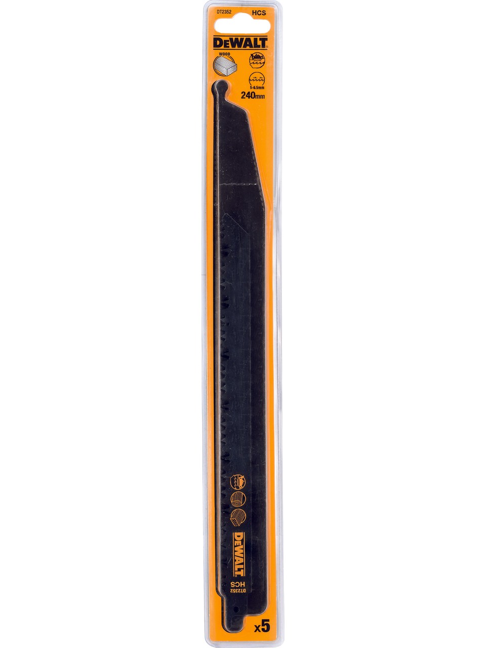 Dewalt Dt2352 Ahşap Kesim Tilki Kuyruğu Testere Bıçağı Kütük,Dal Budama 5Ad.