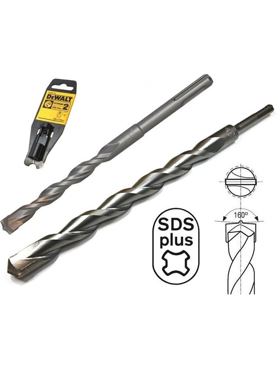 Dewalt DT9520 6.5X160MM Extreme2 Sds-Plus Matkap Ucu