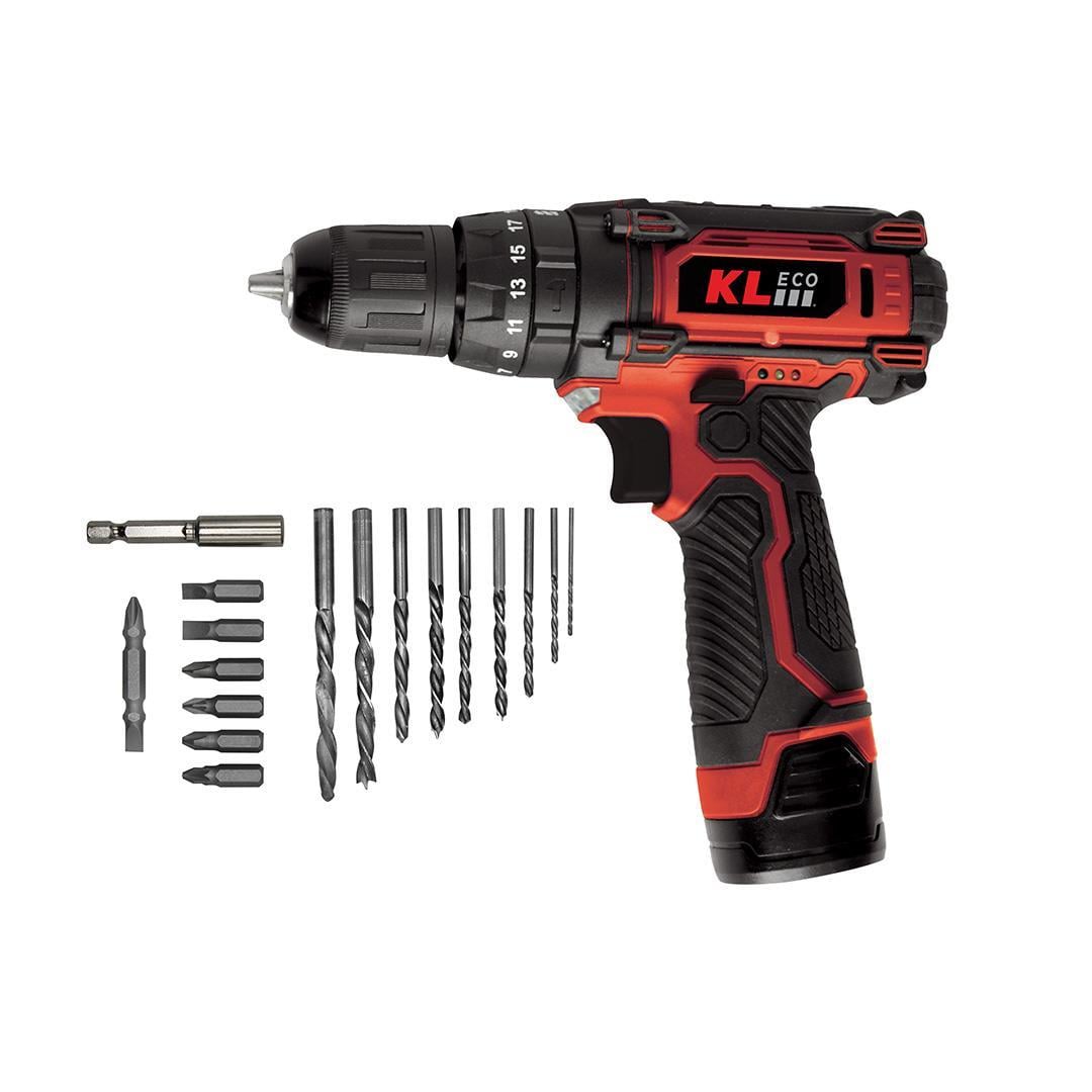 Kleco KE2220DM-DB 12V/2AH. Çift Akülü Li-Ion Şarjlı Darbeli Matkap