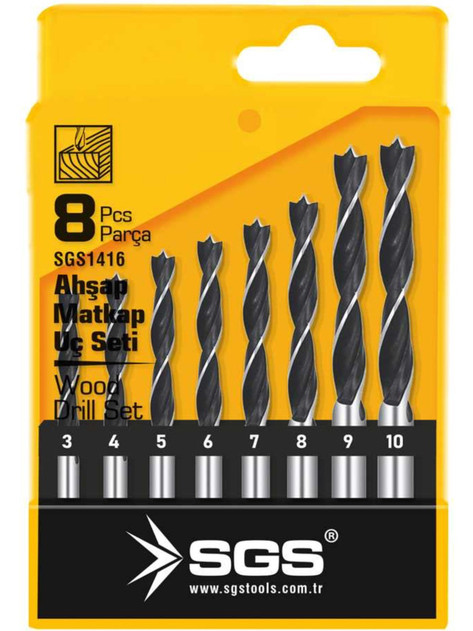 Sgs 1416 Parça Ahşap Matkap Ucu Seti