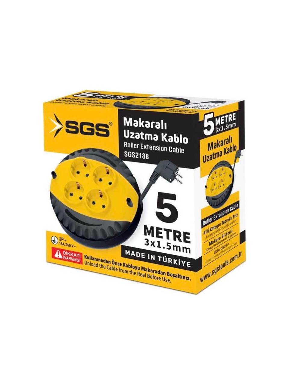 Sgs 2188 Sgs Mini Uzatma Kablo 3*1*5 mt Cca
